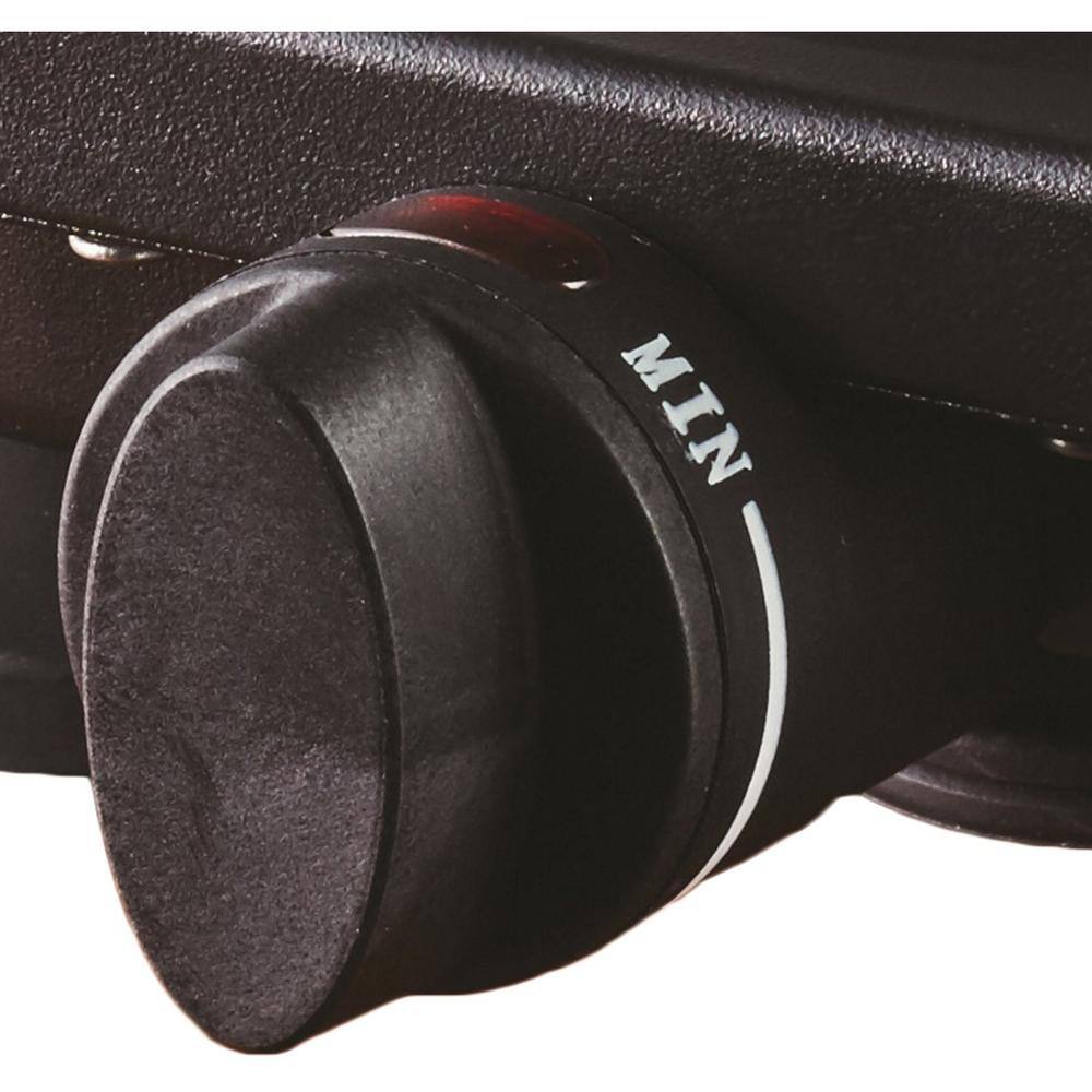Compact Black Stainless Steel Single Electric Burner