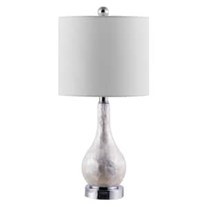 Isla 21.5 in. Ivory Table Lamp with White Shade