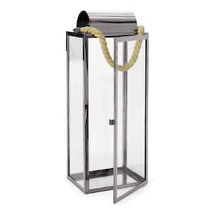 8.5 in. x 22 in. Silver Stainless Steel Outdoor Patio Lantern