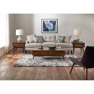 Nordic Blue 10 ft. x 13 ft. Abstract Shag Area Rug