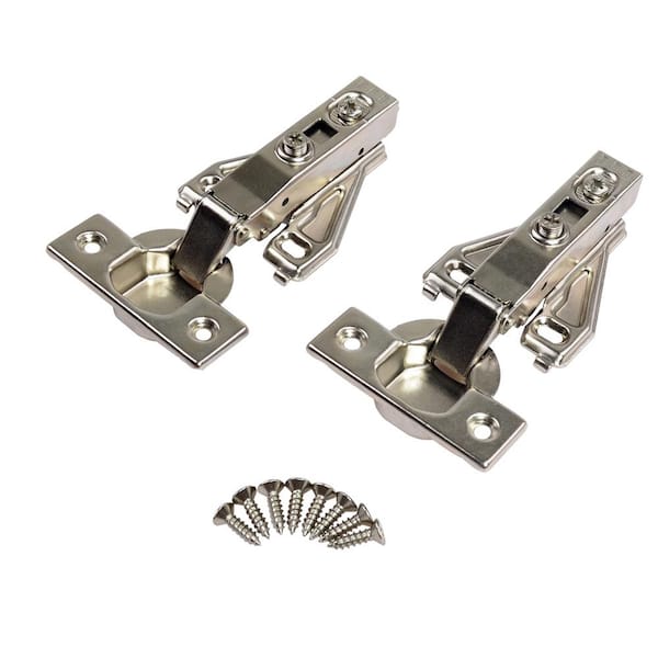 South Main Hardware 110-Degree 35 mm Euro Open Clip-On Angle Full Overlay Hinge (1-Pair)