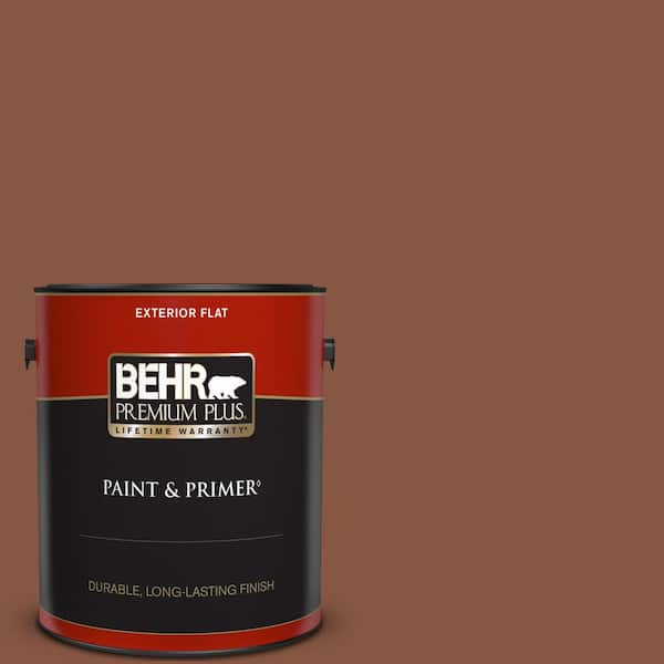 BEHR PREMIUM PLUS 1 gal. #S210-7 October Leaves Flat Exterior Paint & Primer