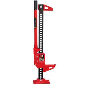 3-Ton (6,000 lbs.) Capacity 33 in. Ratcheting Off Road Utility Farm Jack, Red and Black