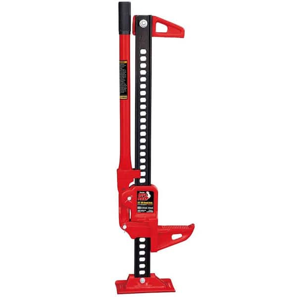 Big Red 3-Ton (6,000 lbs.) Capacity 33 in. Ratcheting Off Road Utility Farm Jack, Red and Black