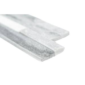 Alaska Gray Ledger Panel 6 in. x 24 in. Textured Marble Stone Look Wall Tile (6 sq. ft./Case)