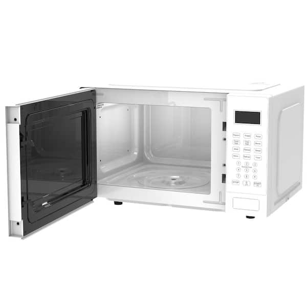 0.9 cu. ft. 18 in. W Countertop Microwave Oven, 900W, 10 Auto Menus Preset, Defrost Function, LED Display-White