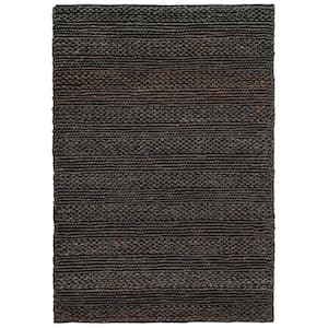 Natural Fiber Charcoal Doormat 2 ft. x 4 ft. Solid Color Area Rug