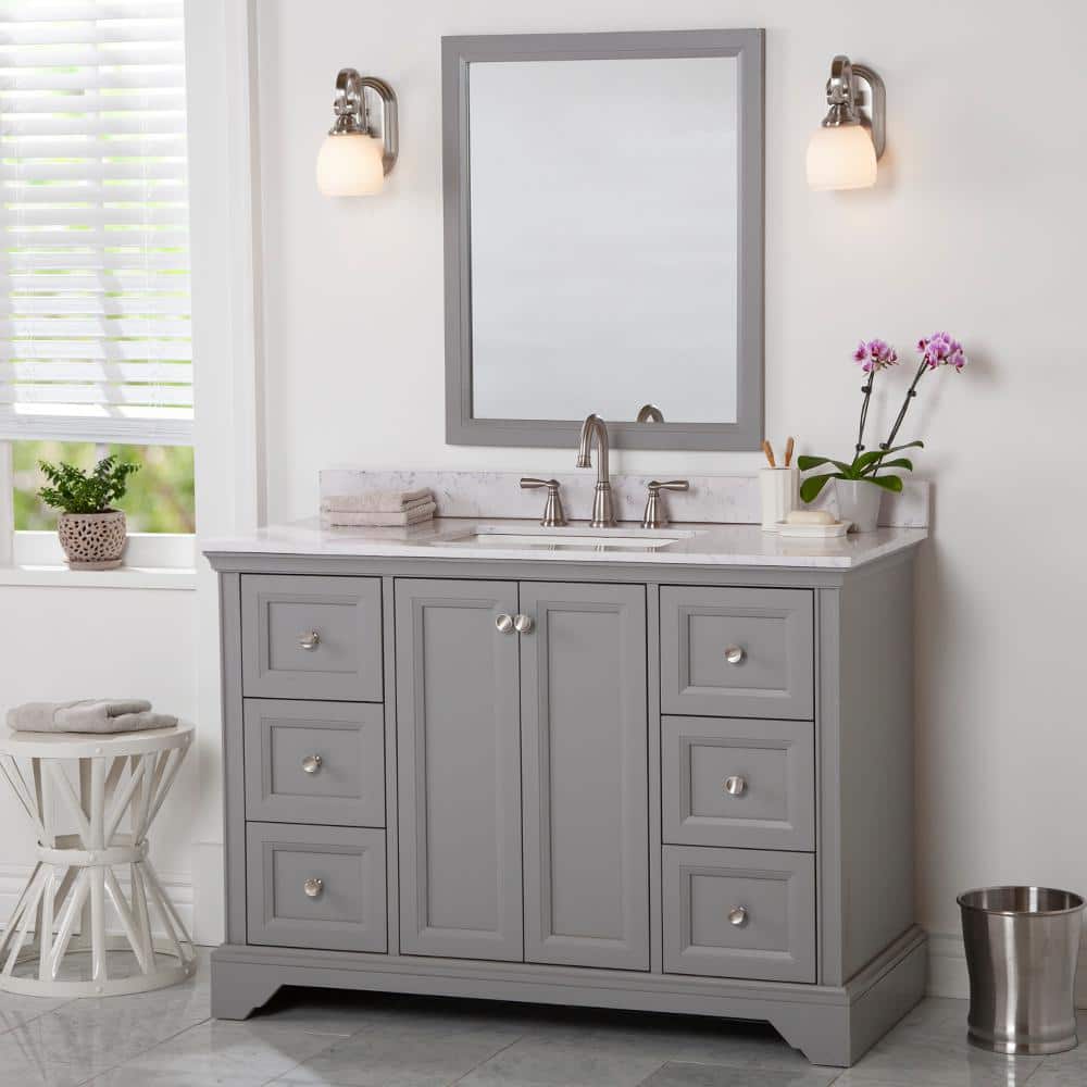 Reviews for Home Decorators Collection Stratfield 49 in. Single Sink