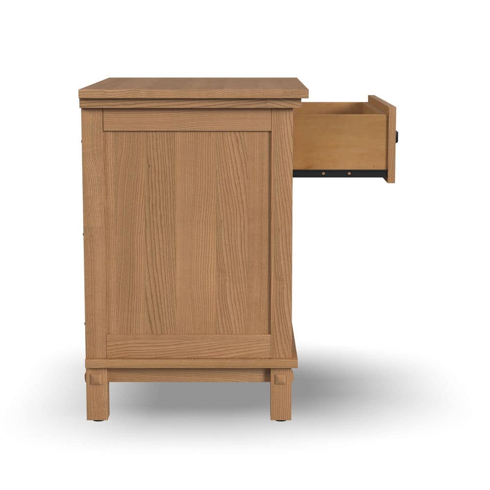 Oak Park 22" Light Oak Wood Nightstand with Drawer