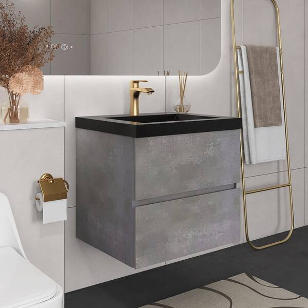 Betty ブラウン24 24 in. W x 19 in D x 21 in. H Single Sink Bathroom Vanity