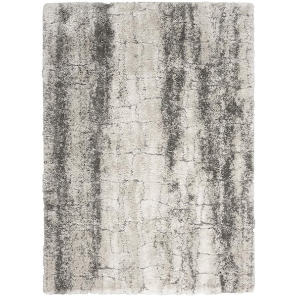 PRIVATE BRAND UNBRANDED Sweet Dreams 5 ft. X 7 ft. Ivory/Charcoal Contemporary Abstract Area Rug