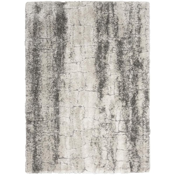 Sweet Dreams 5 ft. X 7 ft. Ivory/Charcoal Contemporary Abstract Area Rug