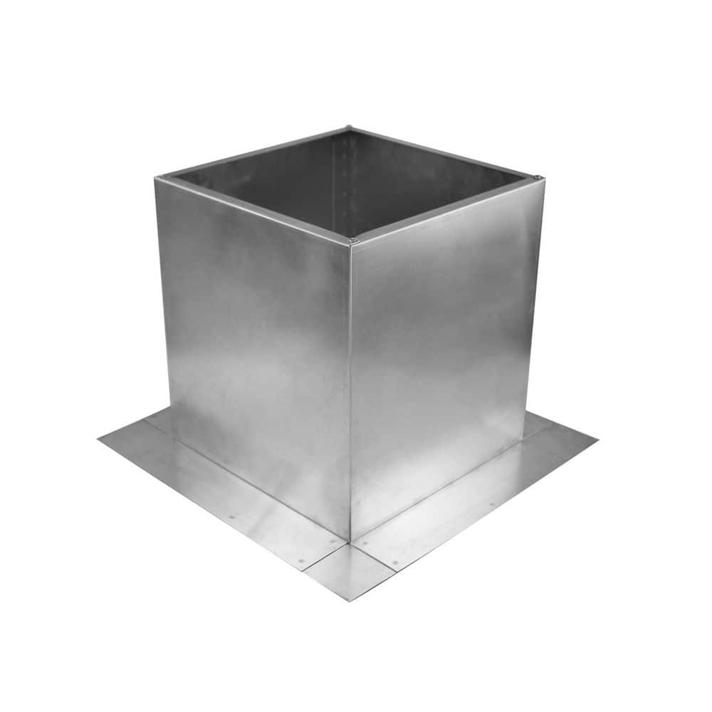 Box is 11 in. Wide x 11 in. Long x 12 in. High Aluminum Roof Curb