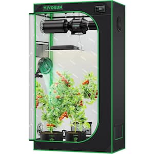 3 ft. x 1.5 ft. High Reflective Mylar Grow Tent with Observation Window and Floor Tray