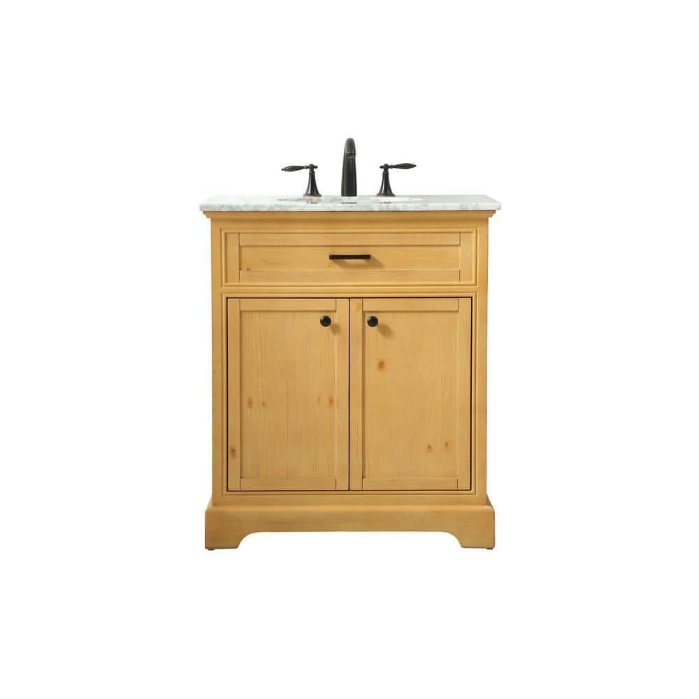 Simply Living 30 in. W x 21.5 in. D x 35 in. H Bath Vanity in Natural Wood 