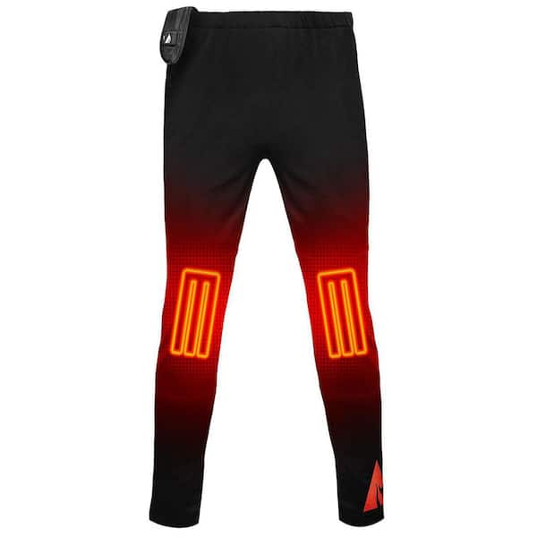 Men's Medium Black 5-Volt Heated Base Layer Pants