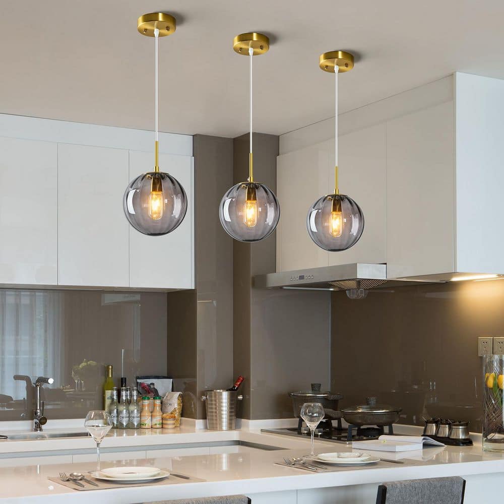 Home Lighting 40W 1-Light GoldGray-1Pack Globe Modern Pendant Lighting for Kitchen Island price history on PriceWatchPro