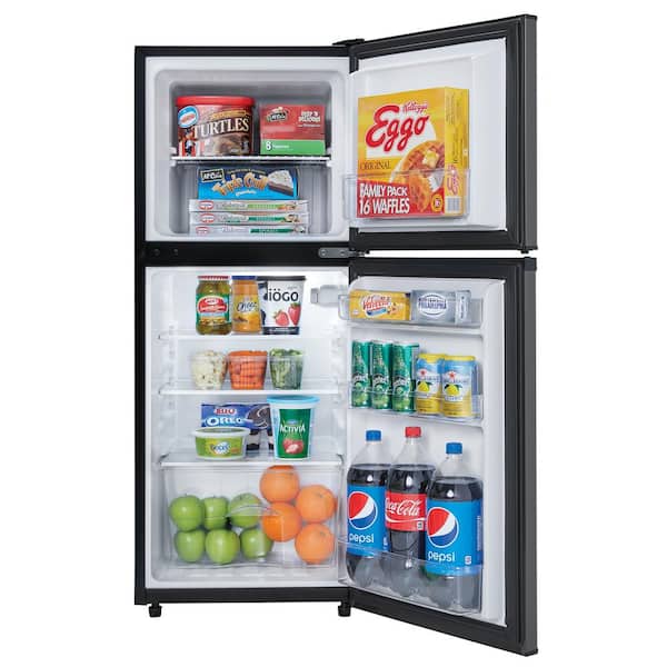 Danby 4 7 Cu Ft 2 Door Mini Fridge In Black Stainless Steel Dcr047a1bbsl The Home Depot