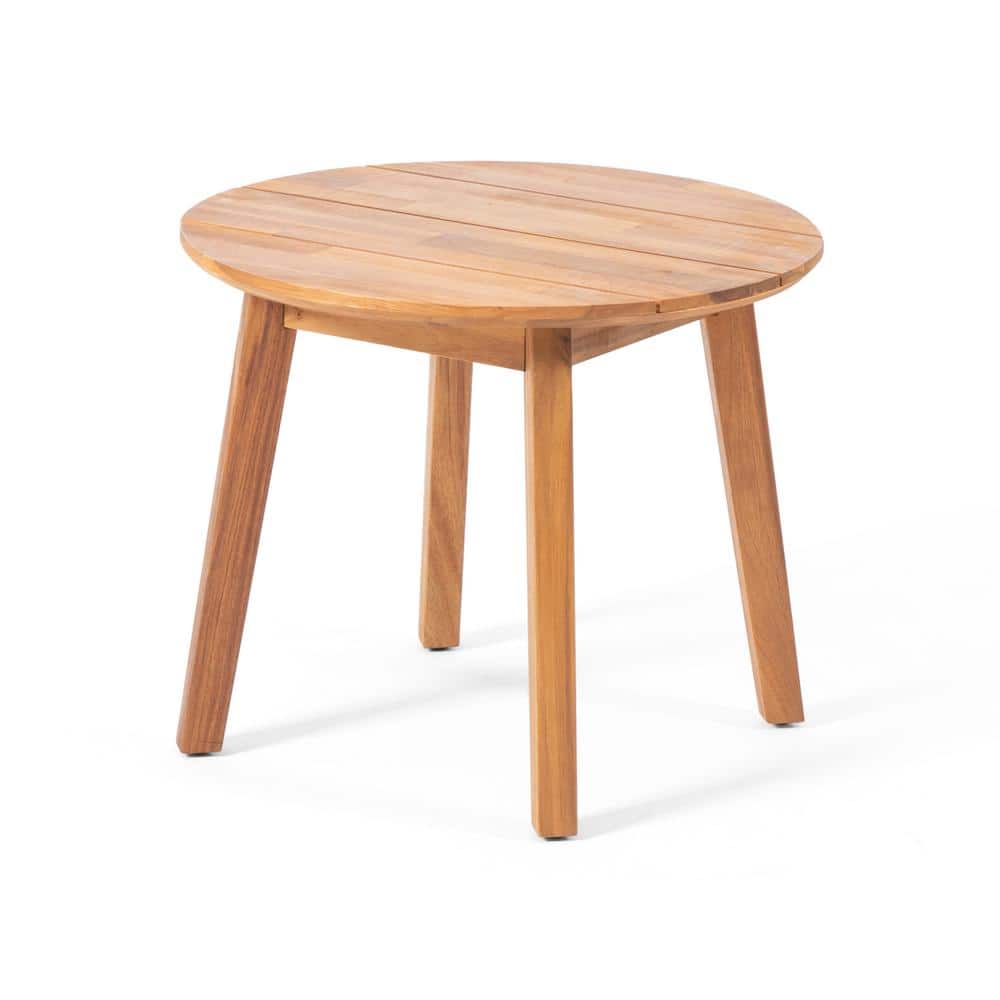 Brooklyn Teak Acacia Wood Round Side Table