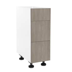 Quick Assemble Modern Style, Grey Nordic 12 in. Vanity Base Kitchen Cabinet, 3 Drawer (12 in. W x 21 in. D x 34.50 in H)