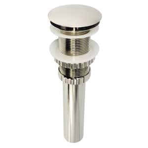 Coronel Push Pop-Up Bathroom Sink Drain in Polished Nickel without Overflow