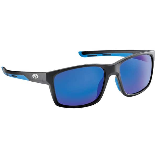 Flying Fisherman Freeline Polarized Sunglasses Matte Black Frame with Smoke  Blue Mirror Lens 7706BSB - The Home Depot