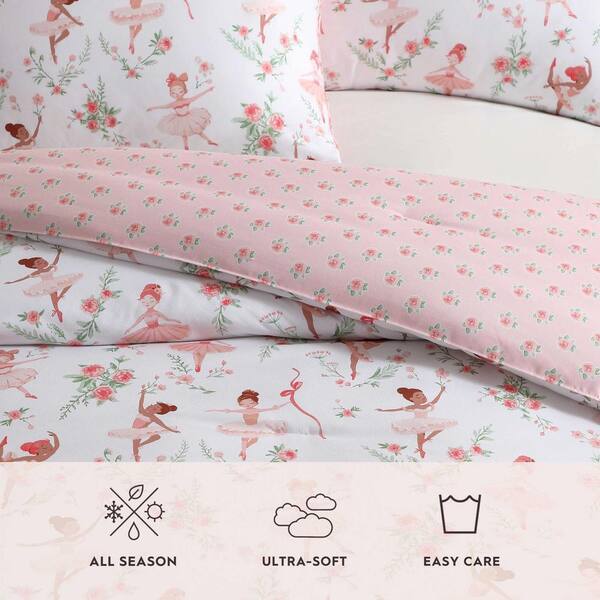 Laura Ashley Ballerina Divas 4 Piece Champagne Pink Microfiber