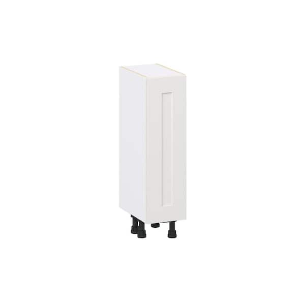 Roseland 9 in. W x 14 in. D x 34.5 in. H Assembled Shaker Full Height Door Base Kitchen Cabinet in Warm White