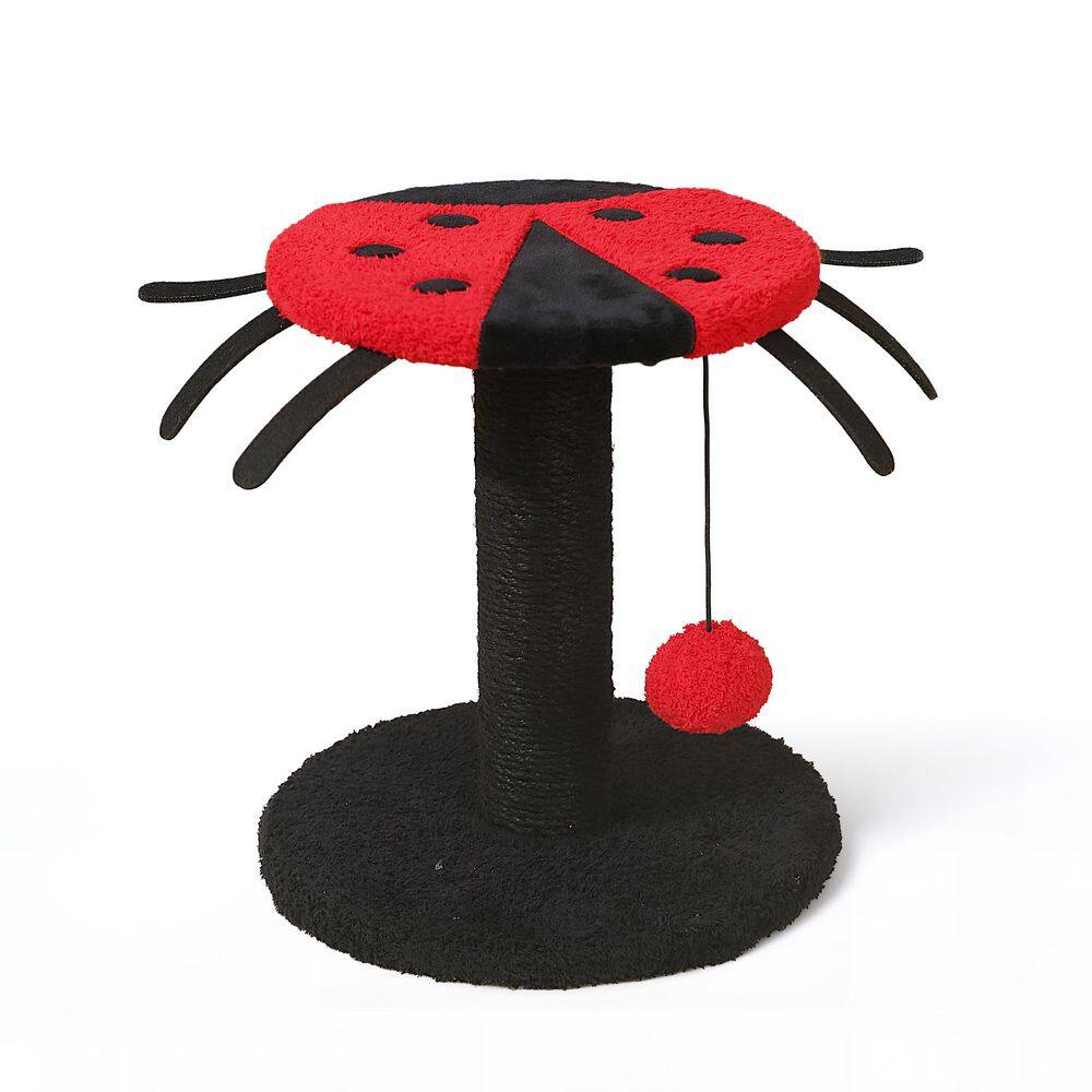 Lady Bug-Style 10 Inch Cat Scratching Post with Sisal Rope and Interactive Hanging Ball price history on PriceWatchPro