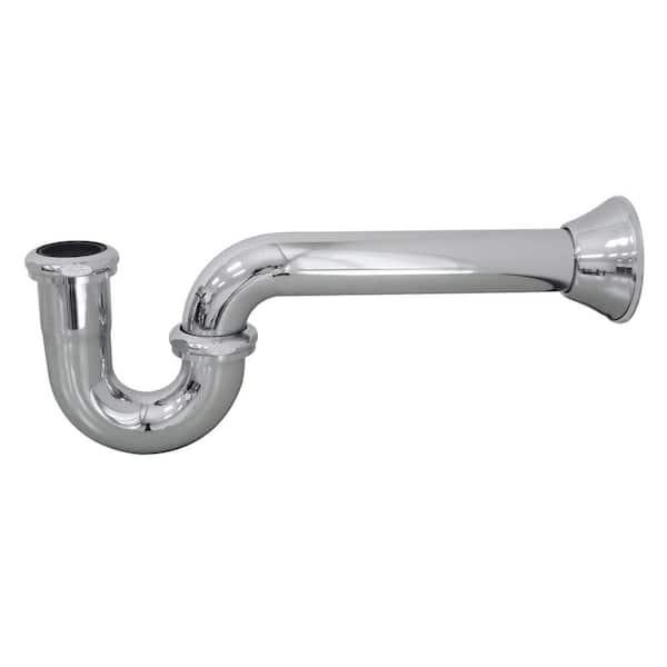 Vintage 1-1/2 in. Brass P- Trap in Polished Chrome
