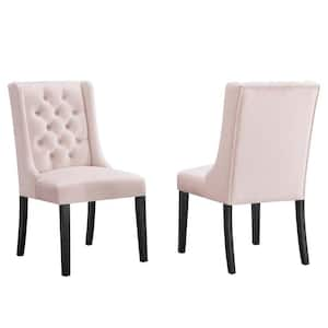 Baronet Pink Performance Velvet Tufted Dining Side Chairs (Set of 2)