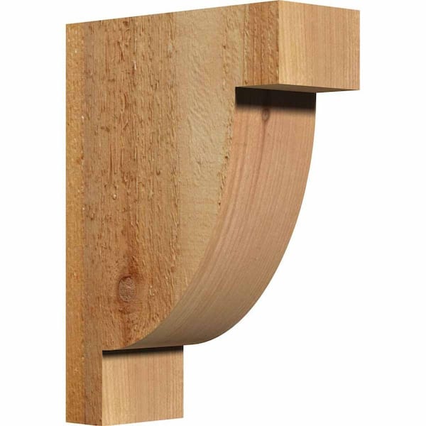 Ekena Millwork 4 in. x 10 in. x 14 in. Western Red Cedar Alpine Rough Sawn Corbel
