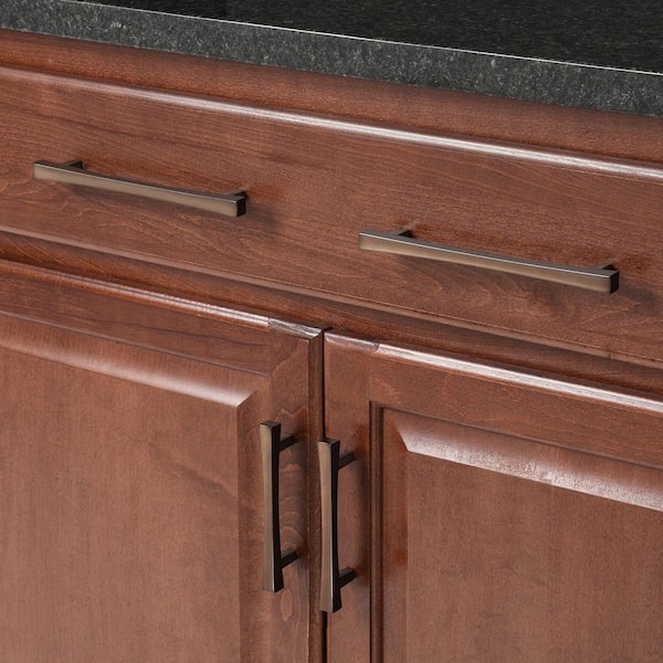 Westmount Collection 6-5/16 in. (160 mm) Modern Honey Bronze Rectangular Cabinet Bar Pull