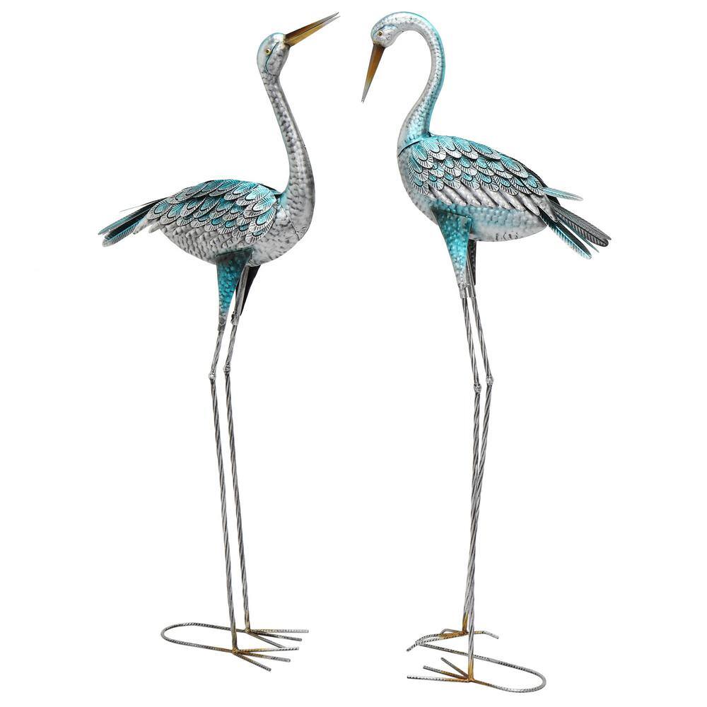 Karl home Standing Iron Garden Crane Statues (2Pack) 749650735244