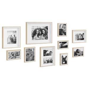 Gibson 14.00 in. x 11.00 in. White/Natural Picture Frame (Set of 10)