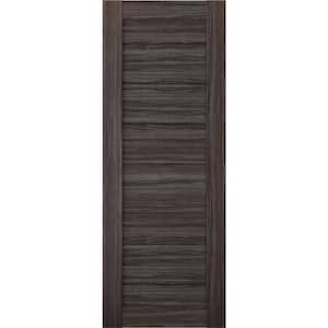 Ermi 18 in. W x 80 in. H x 1-9/16 in. D 8-Panel Solid Core Gray Oak Prefinished Wood Interior Door Slab