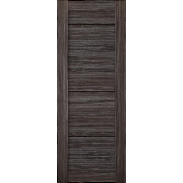 Belldinni Ermi 28 in. W x 80 in. H x 1-9/16 in. D 8-Panel Solid Core Gray Oak Prefinished Wood Interior Door Slab