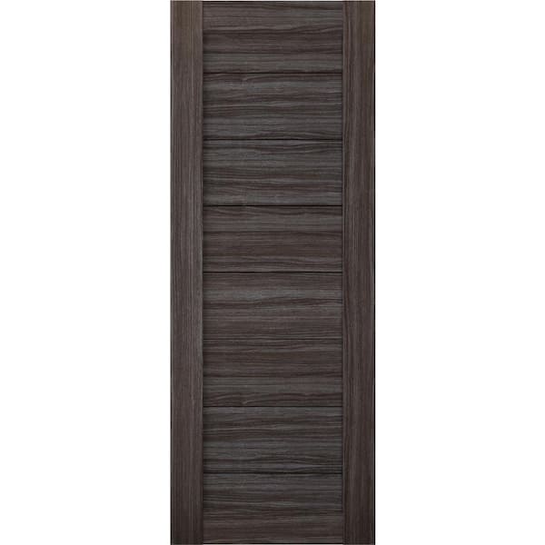 Belldinni Ermi 36 in. W x 80 in. H x 1-9/16 in. D 8-Panel Solid Core Gray Oak Prefinished Wood Interior Door Slab