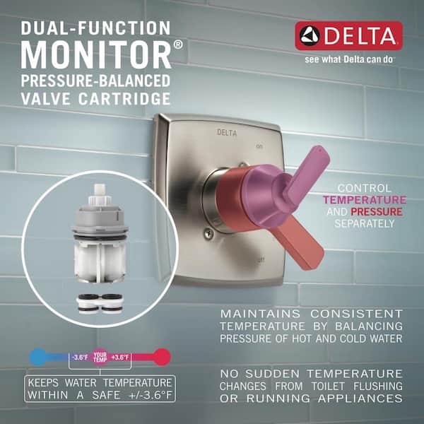 Delta Trillian 1-Handle Wall-Mount Shower Trim Kit in Lumicoat Chrome (Valve  Not Included) T17243-PR - The Home Depot