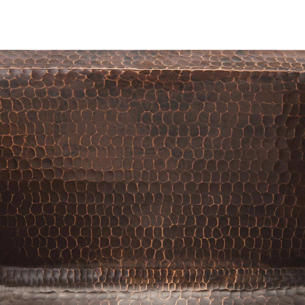 17" Rectangular Oil-Rubbed Bronze Copper Prep Sink