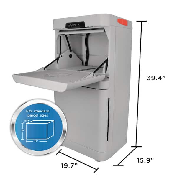 Gray Floor Mount Parcel Security Mailbox Gray Floor Mount Parcel Security Mailbox