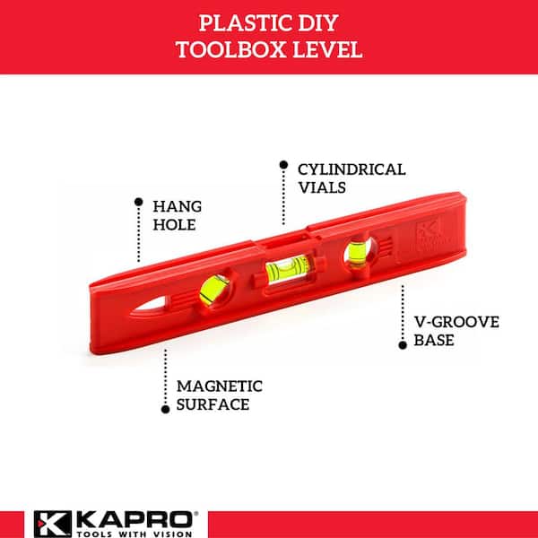 9 in. Magnetic Bubble Vial Torpedo Level