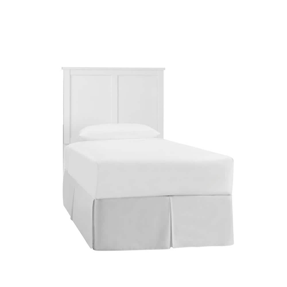 StyleWell Granbury White Wood Twin Panel Headboard (39.65 in W. X 48 in