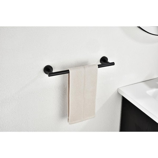 Bathroom Accessories Set Black Silver Towel Bar Paper Holder Robe Hook bar  Tools