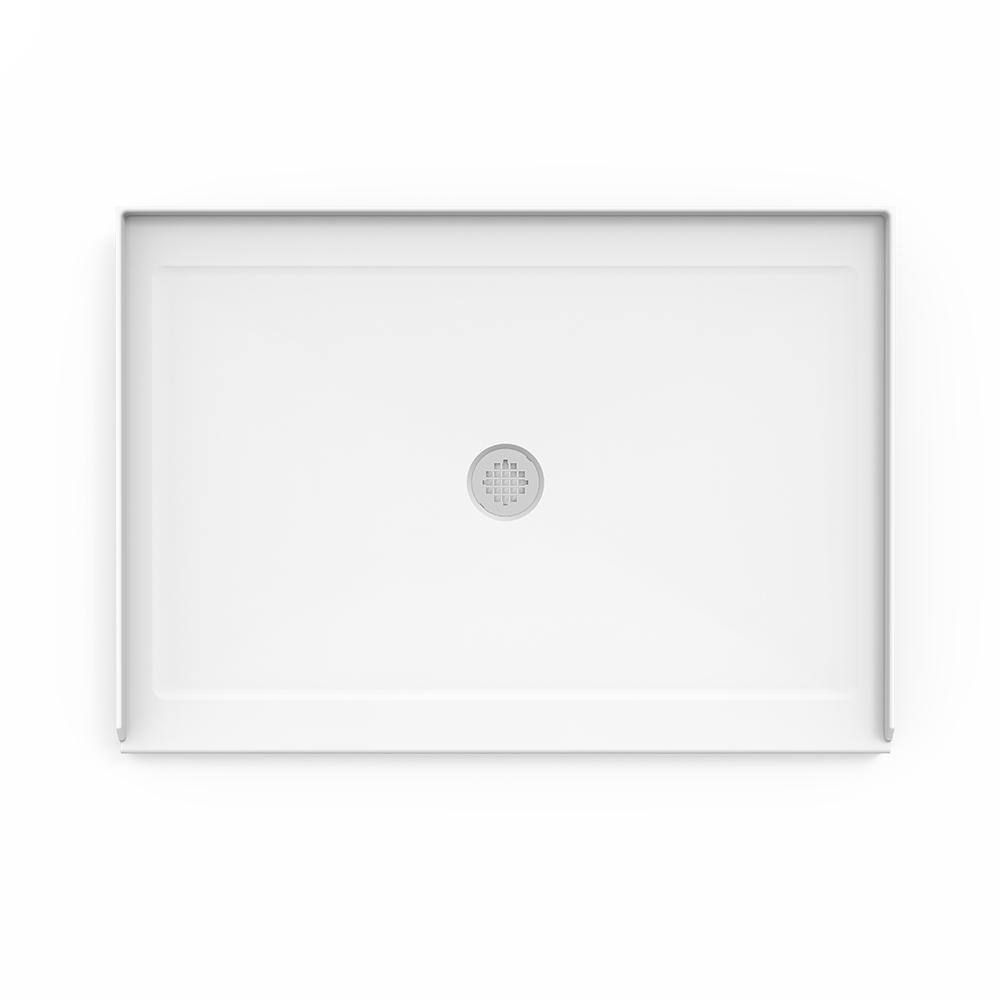 JACUZZI 48 in. x 32 in. Center Drain 2 in. Shower Base in White