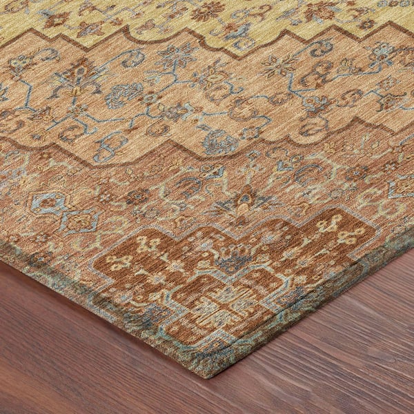 Chantille Machine Washable Indoor/Outdoor Abstract ACN2486 Copper 5 ft. x 7 ft. 6 in. Area Rug