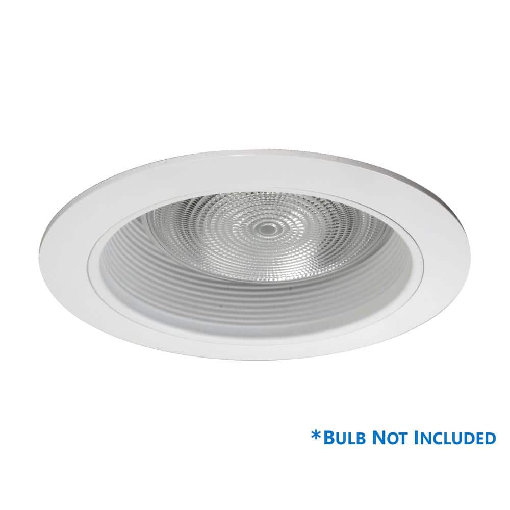 White Aluminum 6-Inch Recessed Ceiling Light Trim
