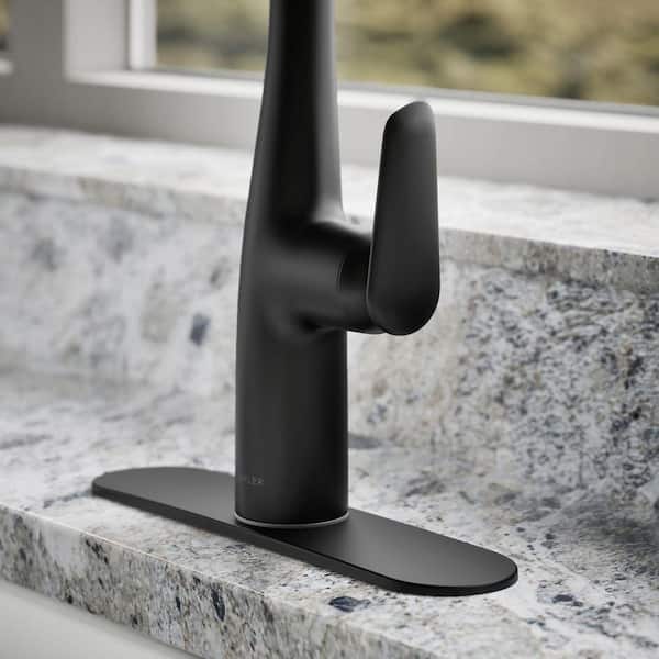 KOHLER Easmor Single-Handle Pull Down Sprayer Kitchen Faucet in