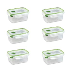 4.5 Cup Rectangle Ultra-Seal Food Storage Container, Green (6 Pack)