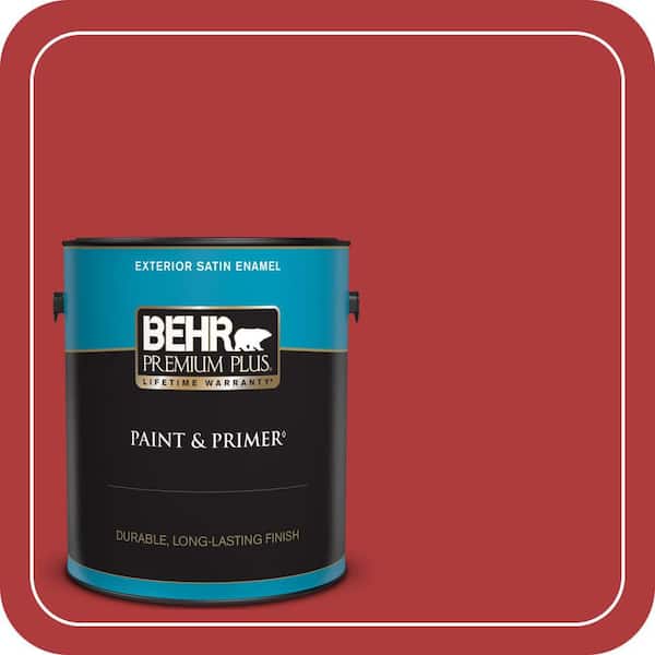 BEHR PREMIUM PLUS 1 gal. Home Decorators Collection #HDC-WR14-10 Winter Poinsettia Satin Enamel Exterior Paint & Primer
